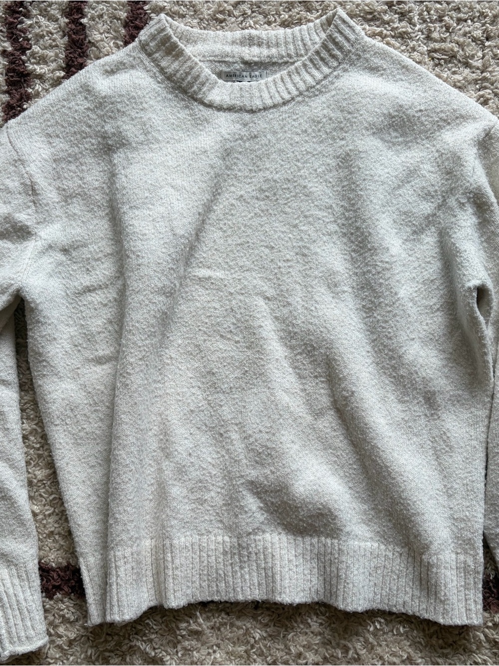 American Eagle Outfitters Women's Crewneck Sweater - Light Cream